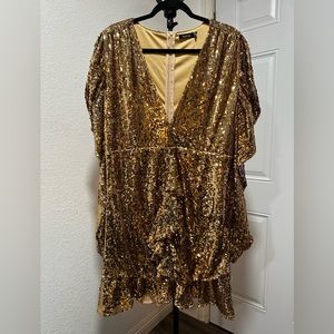 Gold sequence dress
